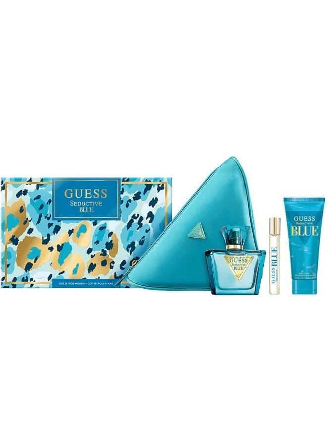 جس مجموعة عطر جيس سيدكتيف بلو نسائي – أو دو بارفان 75 مل + 15 مل + لوشن جسم 100 مل - Image 1