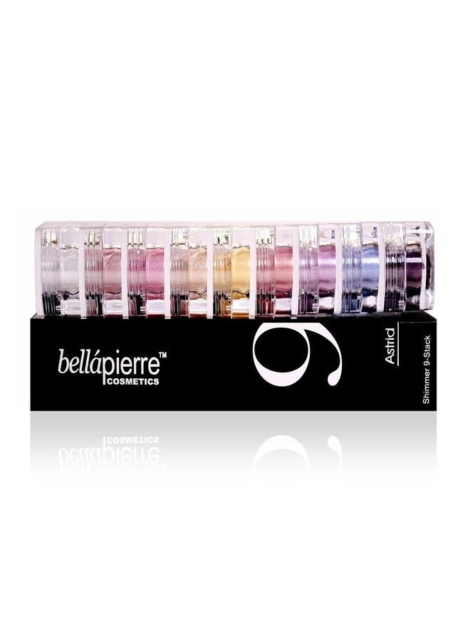 bellapierre Shimmer Powder 9 Stack | Paraben Free Eyeshadow | Vegan & Cruelty Free Eye Makeup - 9 Count - Astrid - Image 2