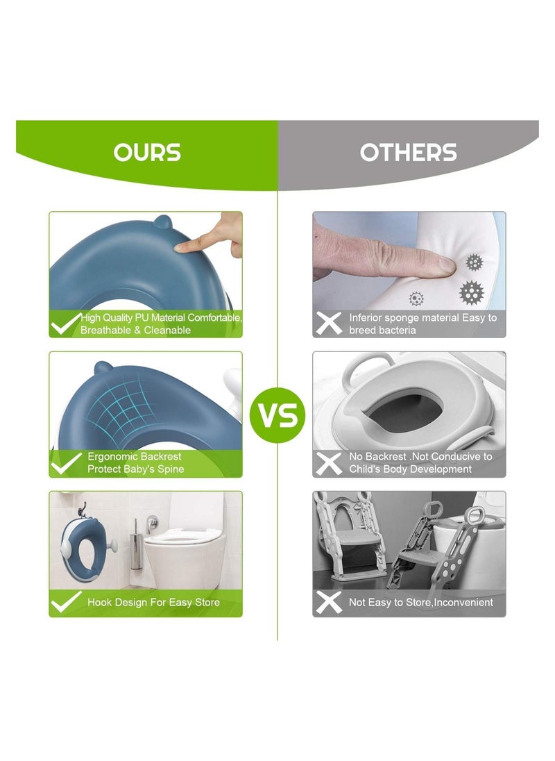 Excefore Baby Potty Training Toilet Seat with Soft Cushion Handles, Haute Collection, Double Anti-Slip Design and Splash Guard for Boys and Girls  - Image 4