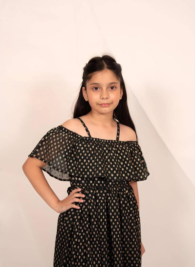 Maithili Printed A-Line Off Shoulder Maxi Dress - Image 3