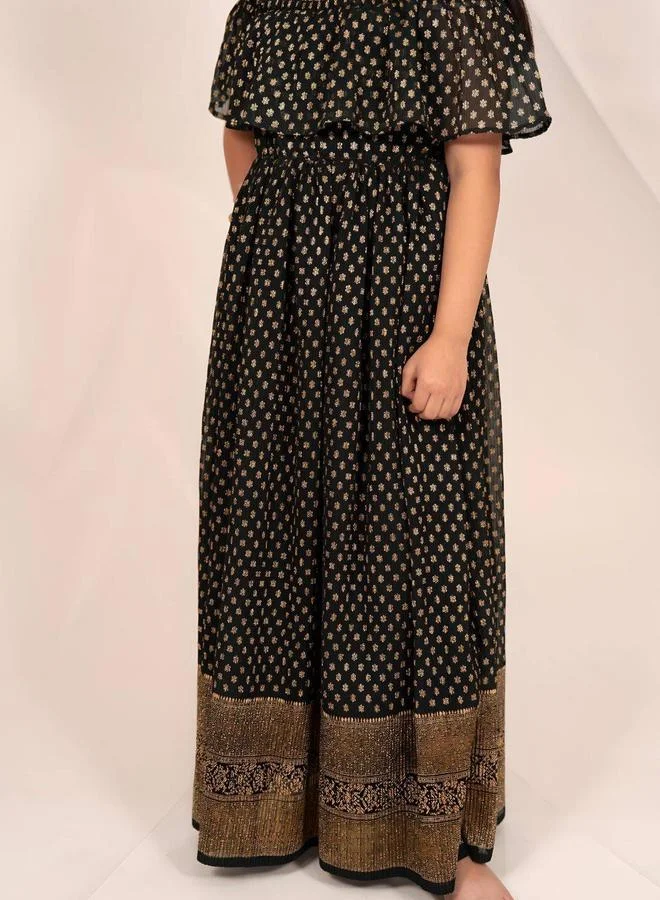 Maithili Maithili Printed A-Line Off Shoulder Maxi Dress