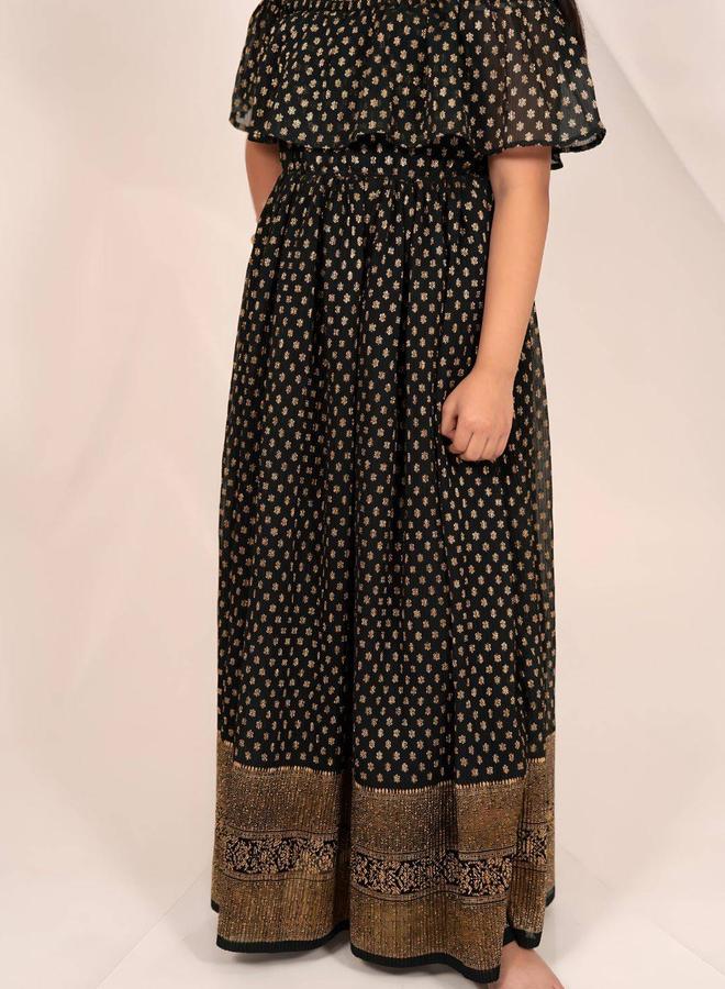 Maithili Printed A-Line Off Shoulder Maxi Dress - Image 2