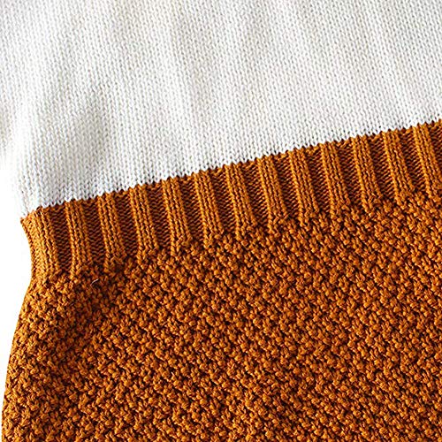 Askwind Baby Girls Romper Knitted Ruffle Long Sleeve Jumpsuit Baby Kids Girl Romper Autumn Winter Casual Clothing (6-9 Months, Brown) - Image 3