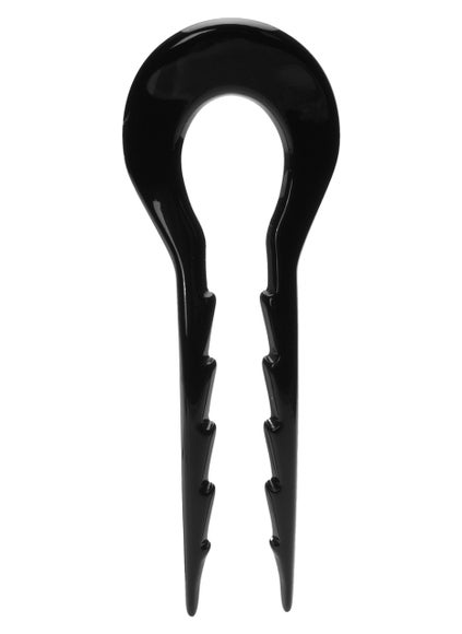 France Luxe France Luxe Notched Chignon Pin - Black, 2" x 5 1/4", 1 Count, For Women, Adults, All Hair Types 