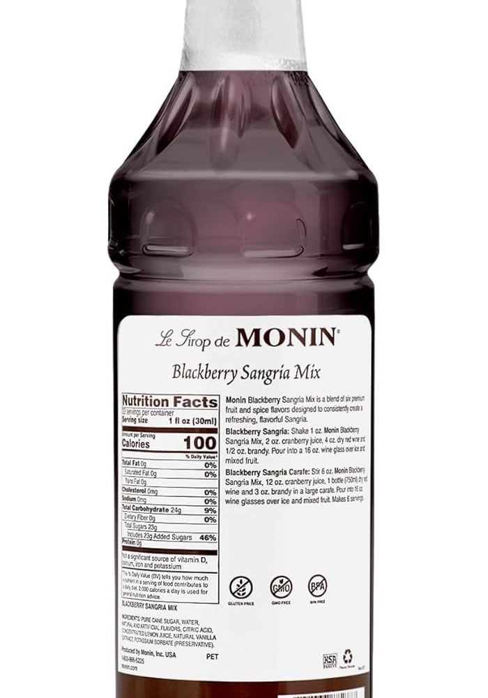 Monin مزيج مونيين سانغريا التوت الأسود 33.8 أونصة سائلة - Image 2