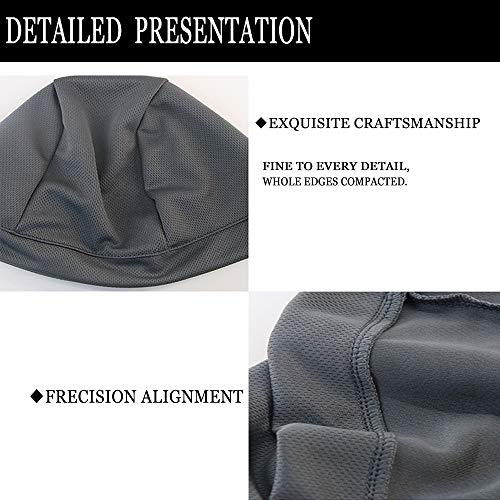 WSHSTS 3 Pack Cooling Skull Cap Helmet Liner Sweat Wicking Cycling Running Hat for Men Women Black,Grey,Grey - Image 4
