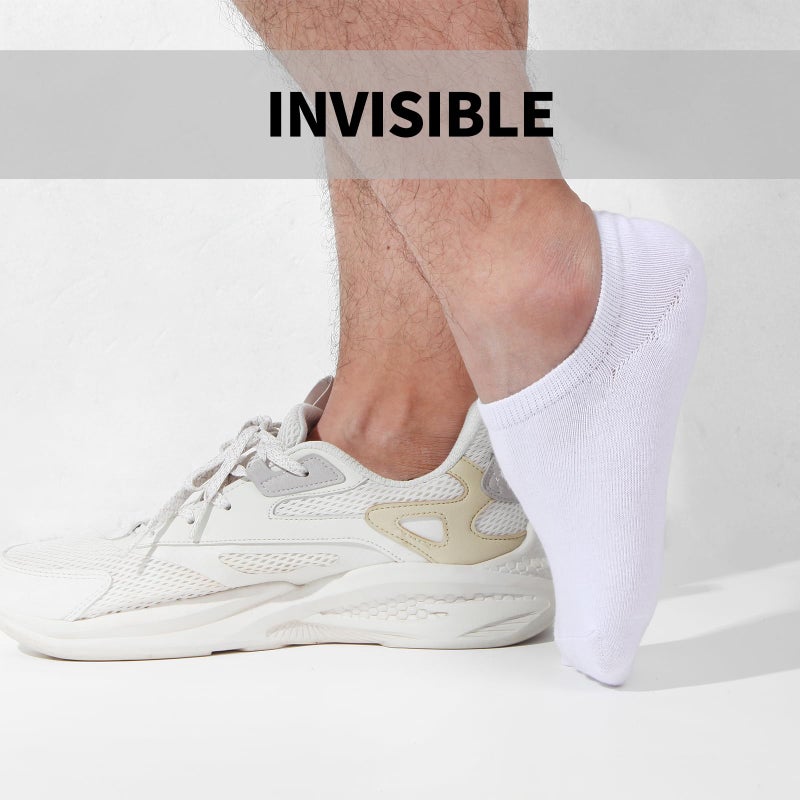 Nroktia 6 Pairs Non Slip No Show Socks Womens and Mens Low Cut Invisible Liner Ankle Socks (6 White) - Image 4