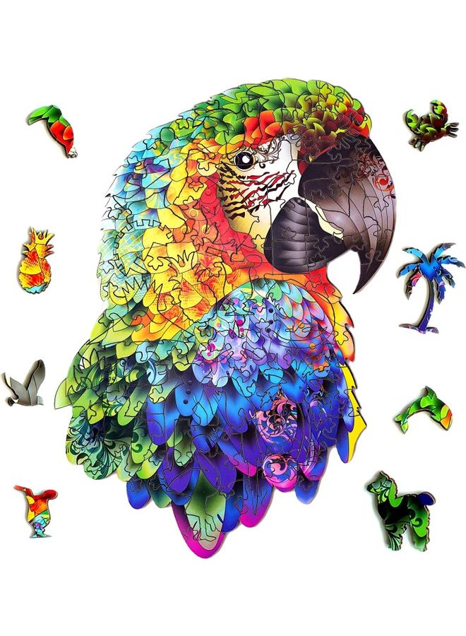 121-Piece Toys Parrot Wooden Jigsaw Puzzles 29x21x0.5cm - Image 2
