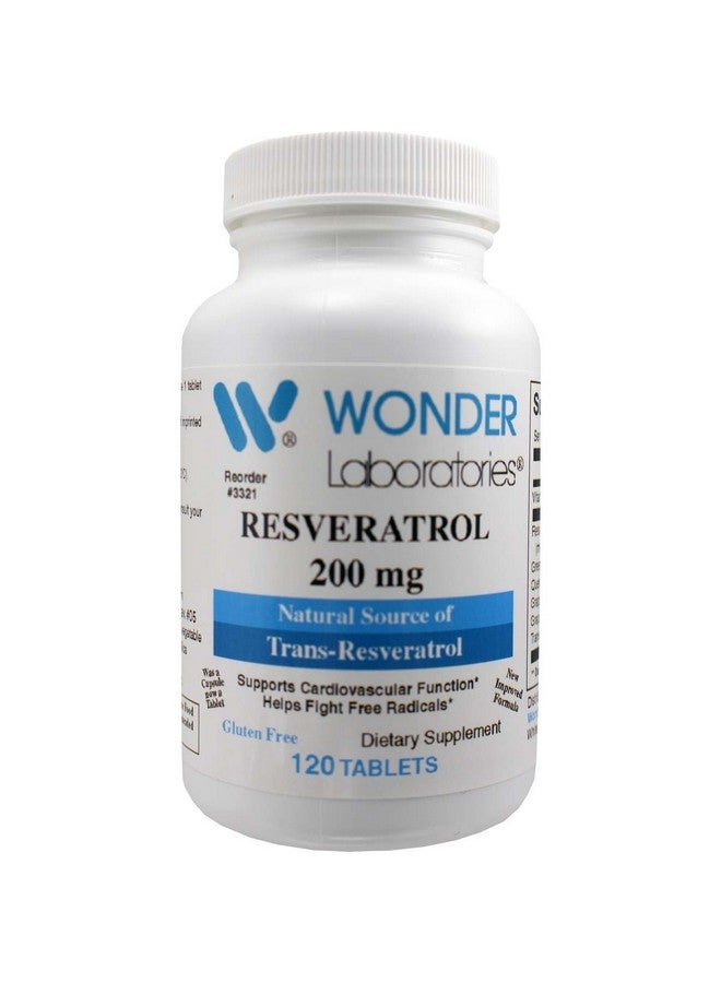Wonder Laboratories Resveratrol Red Wine Complex Natural Source - 120 Capsules #3321 - Image 1