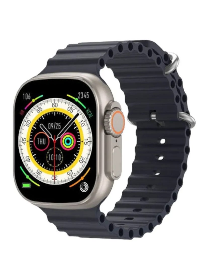 RIVERSONG Wireless Charging Bluetooth Smart Watch Motive 5t Titanium & Black  - Image 1