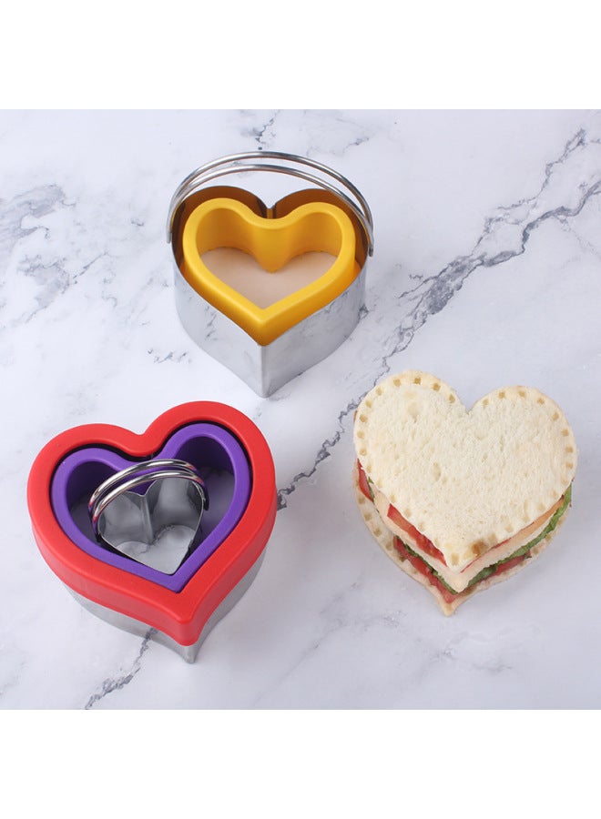 Stainless Steel Sandwich Cutting Mold Sandwich Bread Mold Full Hand Biscuit Mold Fruit Cutting Mold 3 Pieces Suit-Specifications:C Style Sandwich Cutting Mold-Color:Mickey - Image 3