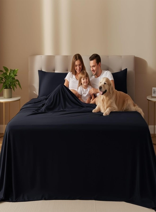 Utopia Bedding King Size Sheet Set - 4 Piece Bed Sheets, Soft and Breathable Microfiber, Includes 1 Fitted Sheet, 1 Flat Sheet and 2 Pillowcases - Oeko Tex (Black) - Image 2