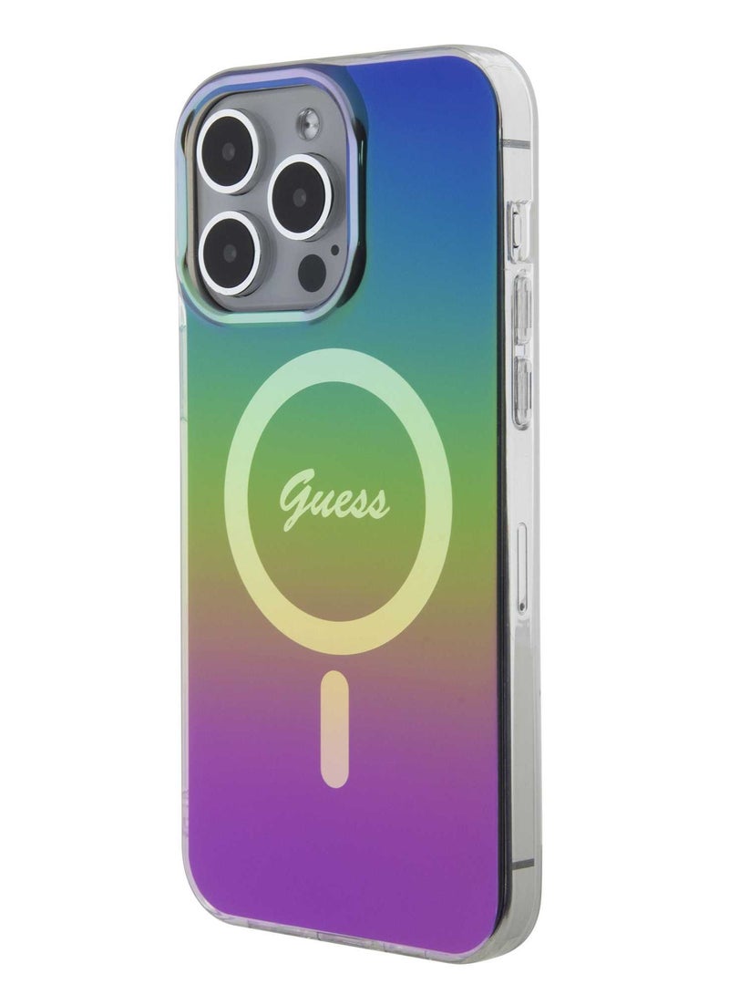 GUESS iPhone 15 Pro Case IML MagSafe TPU/PC Back Cover / Damage and Scratch Protection / Accurate Cutouts / Easy Snap-On - Rainbow - Image 5
