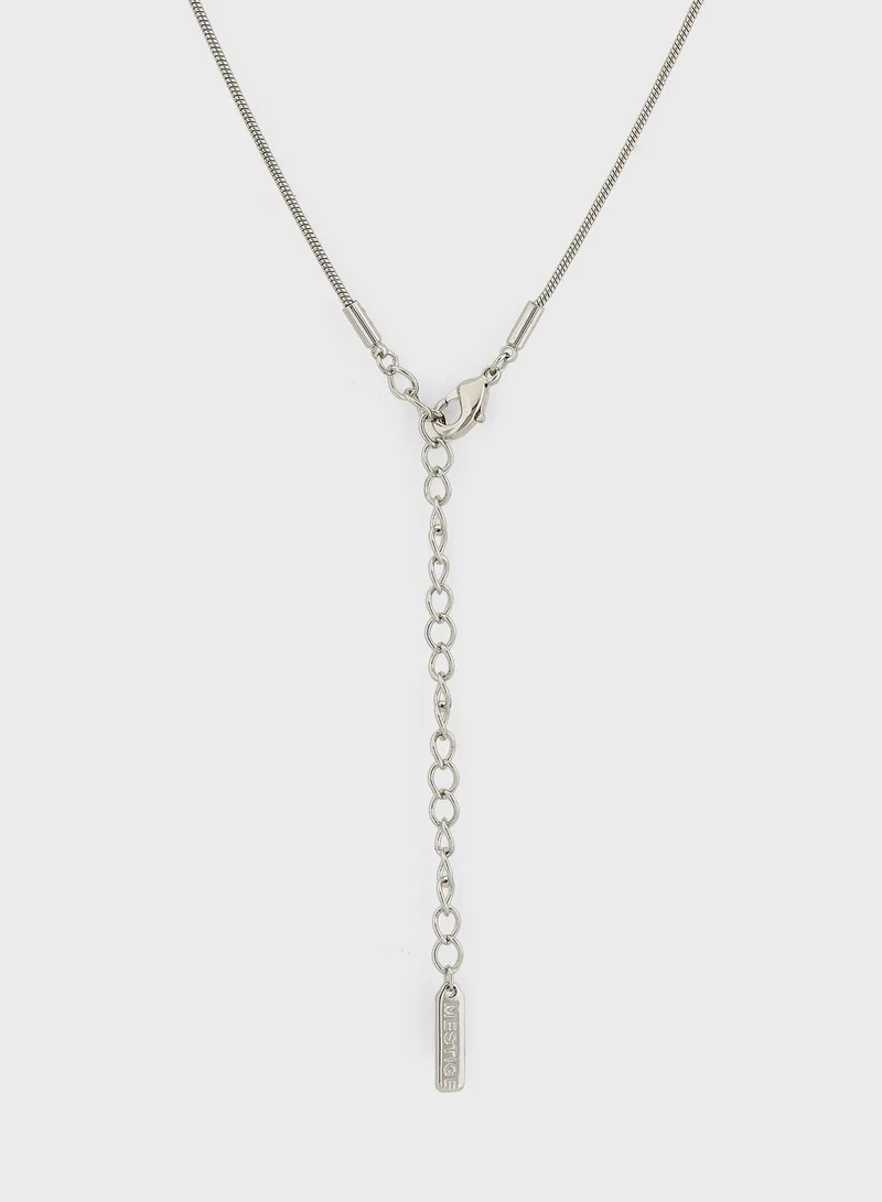 Mestige Iris Embellished Set Of Earrings  And Necklace