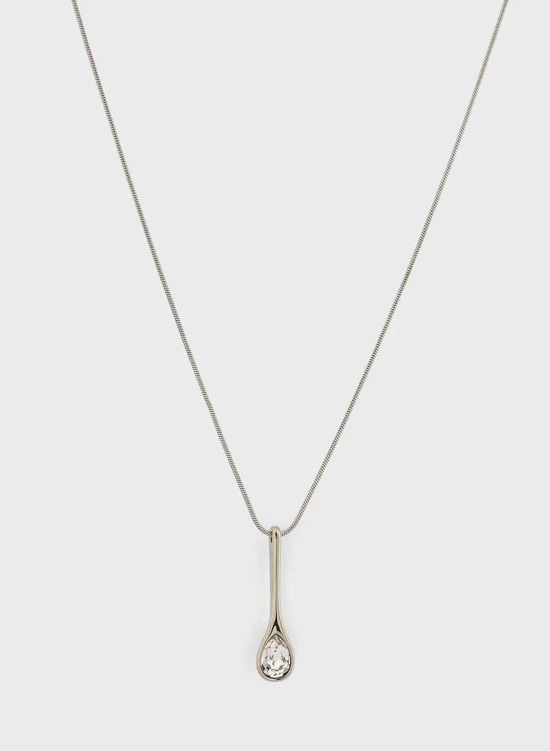 Mestige Iris Embellished Set Of Earrings  And Necklace
