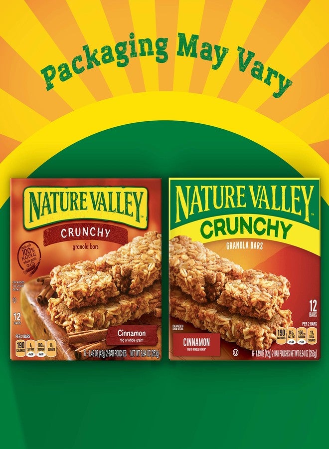 Nature Valley Granola Bars, Crunchy, Cinnamon, 8.94 oz (12 Bars) - Image 2