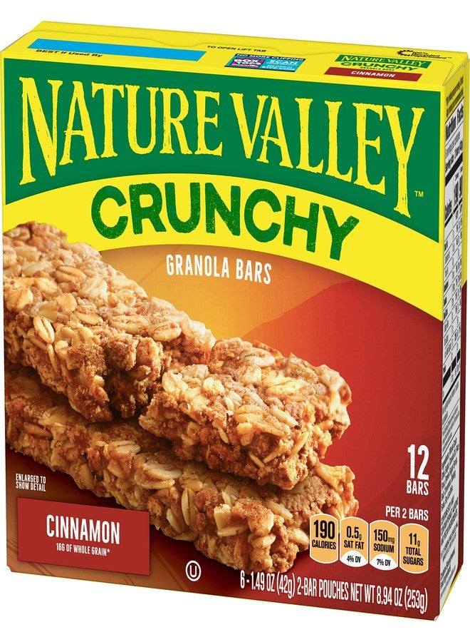 Nature Valley Granola Bars, Crunchy, Cinnamon, 8.94 oz (12 Bars) - Image 1