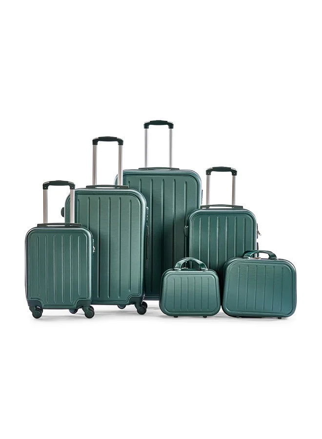 LIMRA Hardside 6 Piece Luggage Trolley Set D.Green