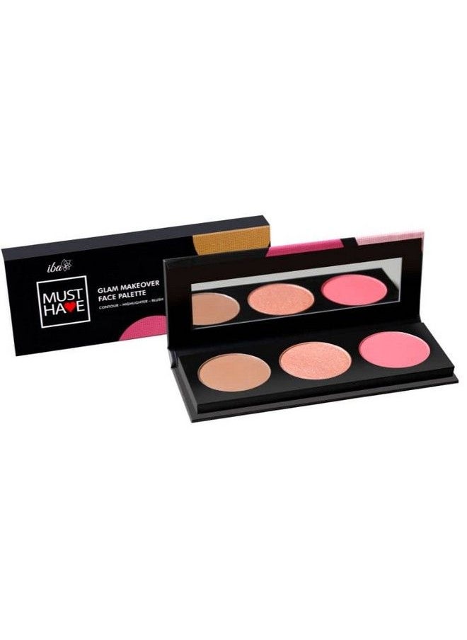 Iba - Must Have Glam Makeover Face Palette With Blush Contour And Highlighter For Face Makeup ; Face & Cheeks Blusher Palette ; Lightweight & Long Lasting ; Highly Pigmented Matte Finish Shades 12G - Image 1