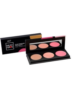 Must Have Glam Makeover Face Palette With Blush Contour And Highlighter For Face Makeup ; Face & Cheeks Blusher Palette ; Lightweight & Long Lasting ; Highly Pigmented Matte Finish Shades 12G