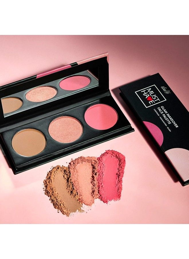 Iba - Must Have Glam Makeover Face Palette With Blush Contour And Highlighter For Face Makeup ; Face & Cheeks Blusher Palette ; Lightweight & Long Lasting ; Highly Pigmented Matte Finish Shades 12G - Image 1