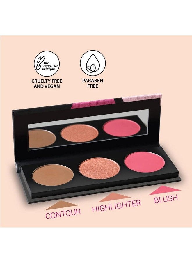 Iba - Must Have Glam Makeover Face Palette With Blush Contour And Highlighter For Face Makeup ; Face & Cheeks Blusher Palette ; Lightweight & Long Lasting ; Highly Pigmented Matte Finish Shades 12G - Image 1
