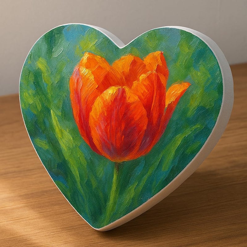 Fitto Canvas Heart Wall Art 20cm x 20cm, Romantic Home Decor, Heart Canvas Print, Wall Hanging Decoration - Image 3