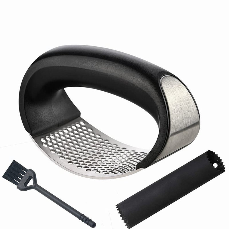 Yhtawoo Garlic Press Rocker Stainless Steel Garlic Mincer Garlic Chopper Garlic Presser Clove Crusher Masher Mincing kitchen Pounding Tool 
