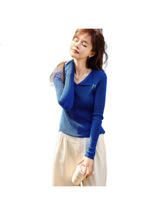 Mt [Stylish And Elegant Winter V-Neck Slim-Fit Long-Sleeve Knit Sweater For Enhancing Fair Skin Tone - Image 1