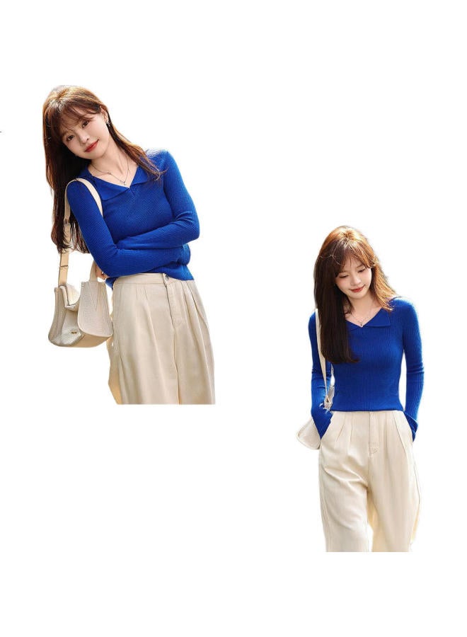 Mt [Stylish And Elegant Winter V-Neck Slim-Fit Long-Sleeve Knit Sweater For Enhancing Fair Skin Tone - Image 2