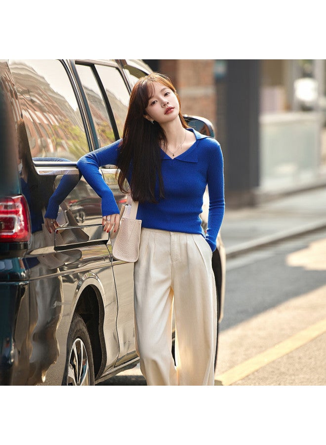 Mt [stylish And Elegant Winter V-neck Slim-fit Long-sleeve Knit Sweater For Enhancing Fair Skin Tone - Image 3