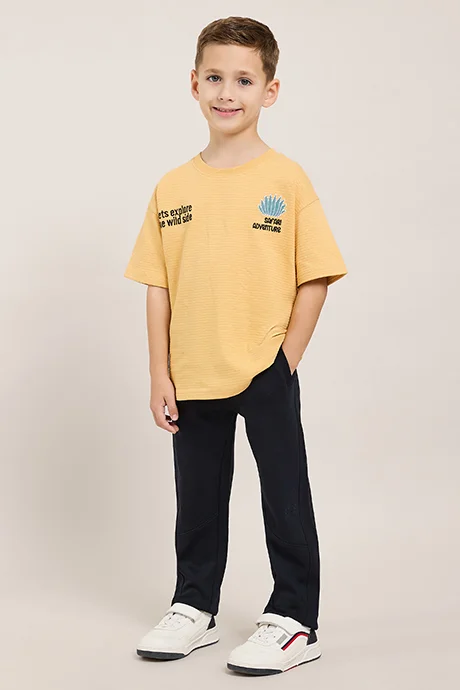 أر أند بي Solid Knitted Pants with Drawstring Waist