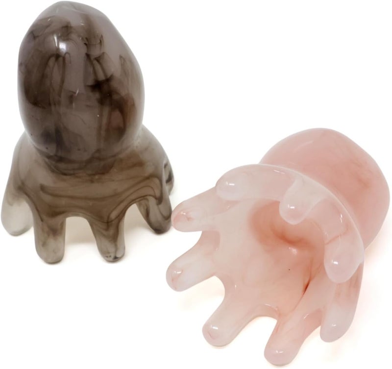 Yueton 2PCS Octopus Scalp Massager Gua Sha Head Body Relaxing Creative 8 Tentacles Head Scratcher Fun Massage Tool Comb for Women Men - Image 1