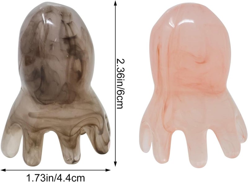 Yueton 2PCS Octopus Scalp Massager Gua Sha Head Body Relaxing Creative 8 Tentacles Head Scratcher Fun Massage Tool Comb for Women Men - Image 2