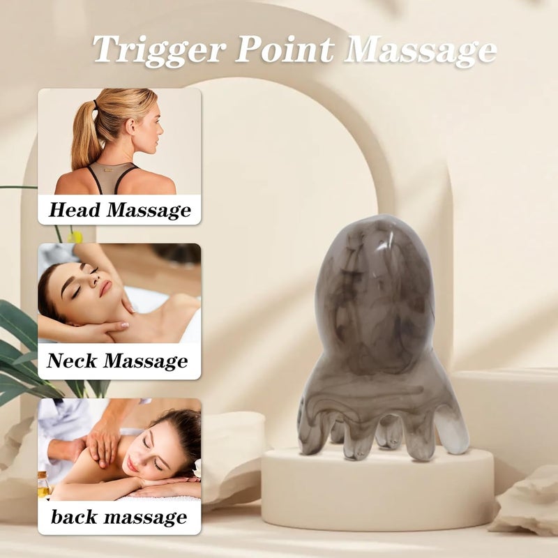 Yueton 2PCS Octopus Scalp Massager Gua Sha Head Body Relaxing Creative 8 Tentacles Head Scratcher Fun Massage Tool Comb for Women Men - Image 4