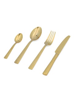 Amefa 24-Piece Hammered Decor Felicity Cutlery Set Gold  - Image 1