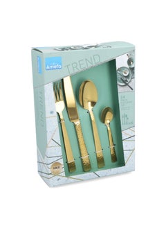 Amefa 24-Piece Hammered Decor Felicity Cutlery Set Gold  - Image 5