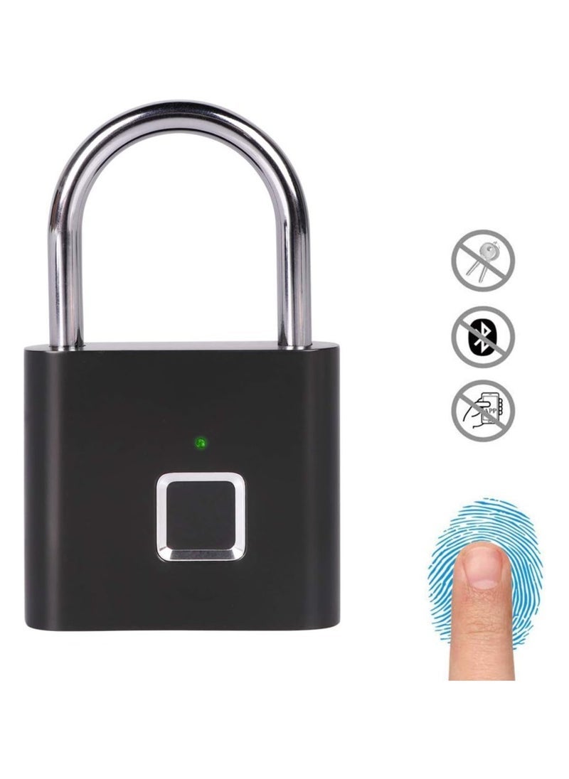 ELTRAZONE Fingerprint Padlock – One-Touch Open Lock for Gym, Locker, Sports, School, & Employee Lockers, Suitcase | No App or Bluetooth, Secure & Easy to Use, High-Security Biometric Lock  - Image 1