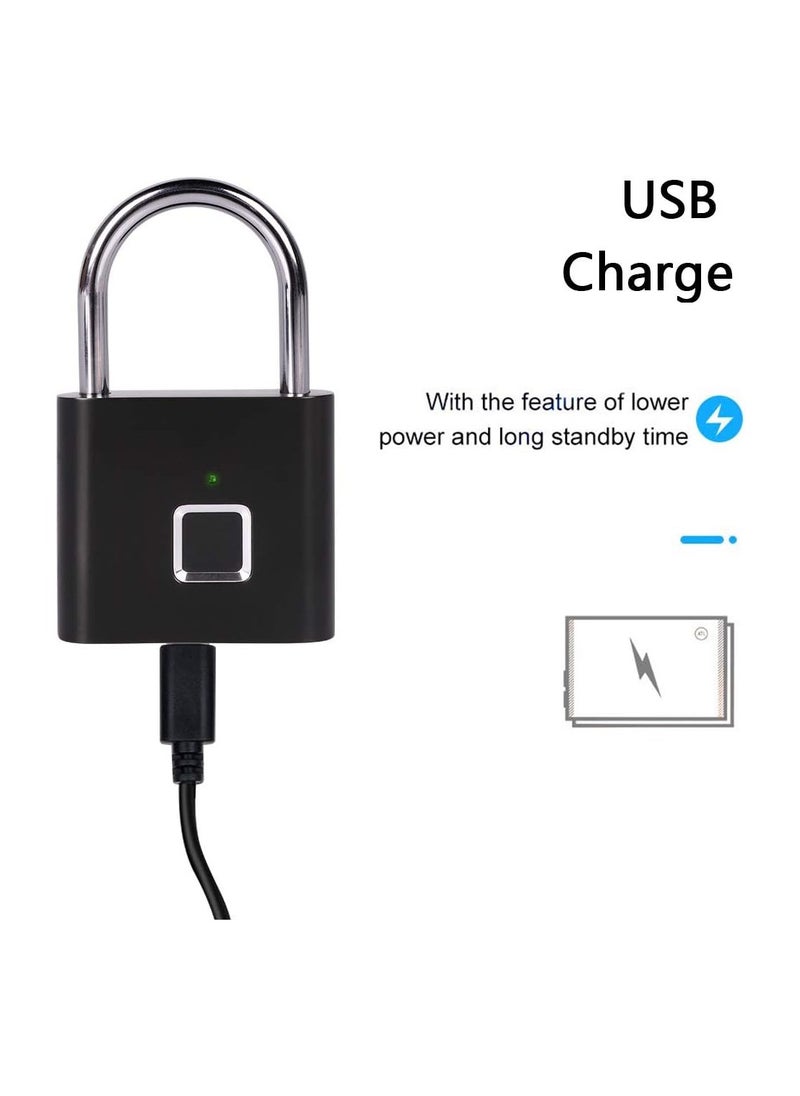 ELTRAZONE Fingerprint Padlock – One-Touch Open Lock for Gym, Locker, Sports, School, & Employee Lockers, Suitcase | No App or Bluetooth, Secure & Easy to Use, High-Security Biometric Lock  - Image 5