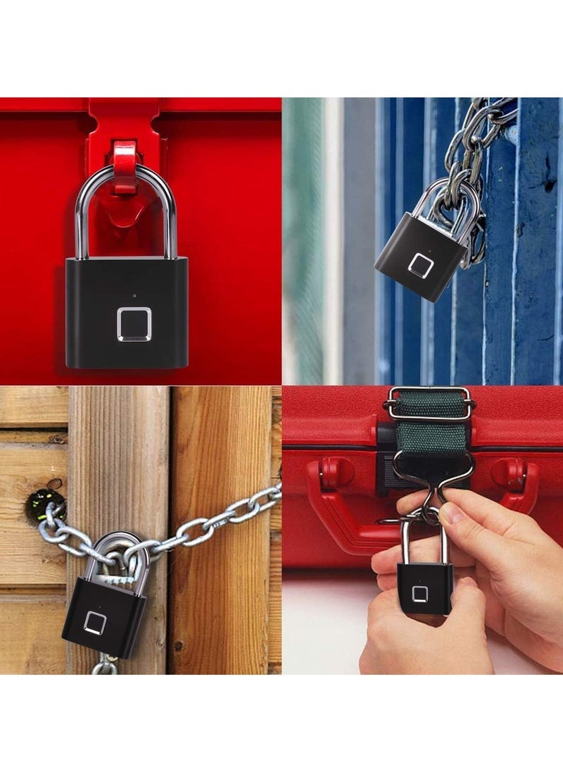 ELTRAZONE Fingerprint Padlock – One-Touch Open Lock for Gym, Locker, Sports, School, & Employee Lockers, Suitcase | No App or Bluetooth, Secure & Easy to Use, High-Security Biometric Lock  - Image 3