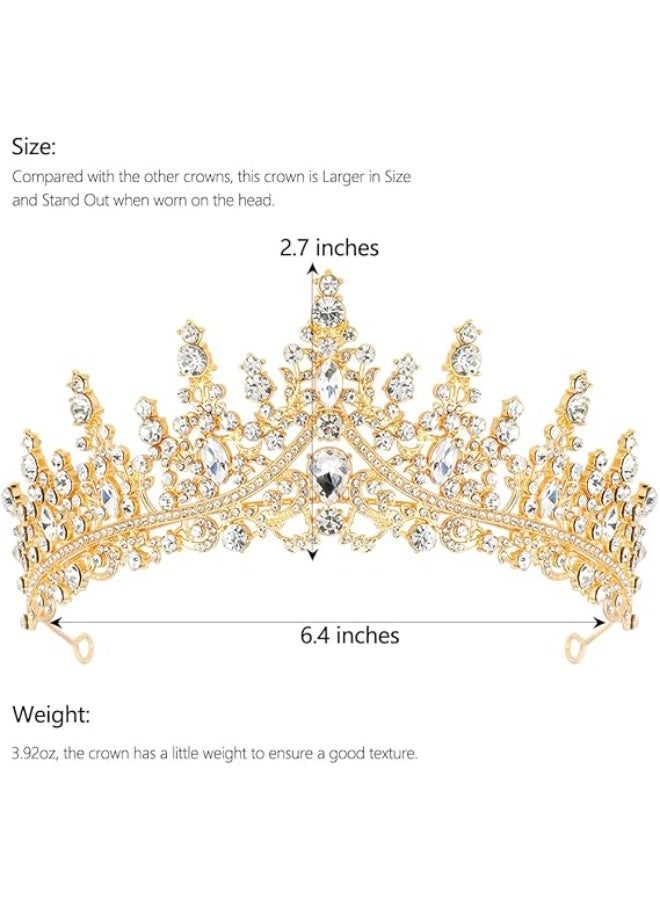 Birthday Queen Sash and Crown for Women - Gold Rhinestone Tiara and Sash Set for Birthday Decorations Outfits for Women - Image 2