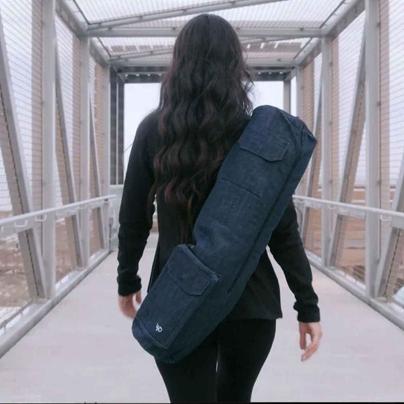 Open Road Goods Eco Friendly Yoga Mat Bag | Organic Yoga Bag For Extra Wide Mats | Yoga Mat Carrier for Men & Women: Full Zip, Adjustable Carry, Pockets, 100% Cotton Canvas - Image 5