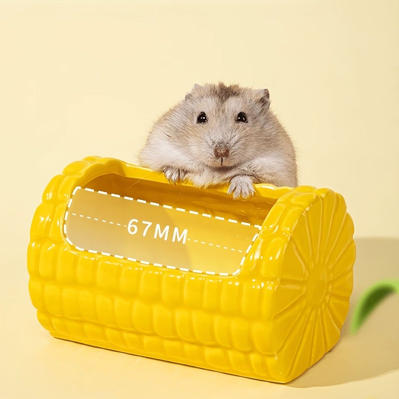 Ceramic Non Slip Corn Shaped Feeding Bowl for Small Hamsters Golden Bears Meerkats - Image 3