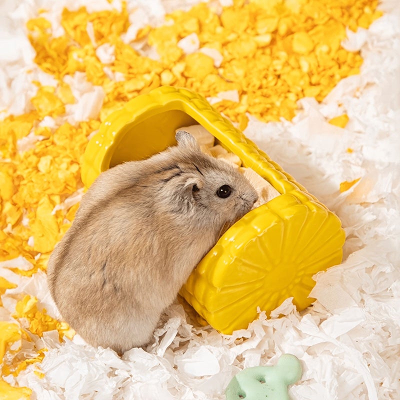 Ceramic Non Slip Corn Shaped Feeding Bowl for Small Hamsters Golden Bears Meerkats - Image 5