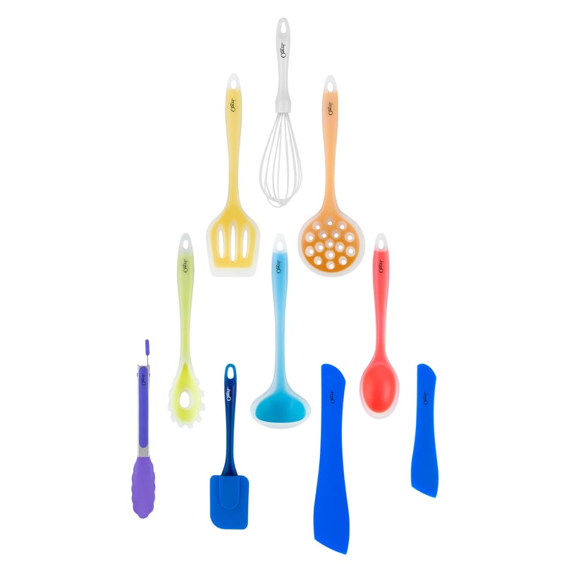 Ozeri 11-Piece All-In-One Silicone Utensil Set, Multicolor - Image 3