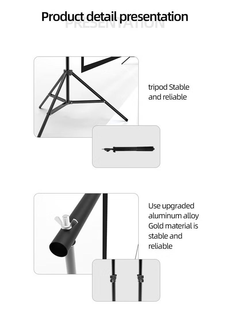 XiuWoo - 150 inch 16:9 Outdoor and Indoor Portable Projector Screen with 2.6M High Tripod Stands - Image 1