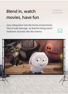 XiuWoo 150 inch 16:9 Outdoor and Indoor Portable Projector Screen with 2.6M High Tripod Stands  - Image 5