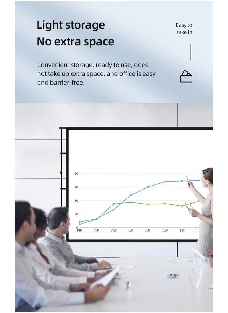 XiuWoo - 150 inch 16:9 Outdoor and Indoor Portable Projector Screen with 2.6M High Tripod Stands - Image 1