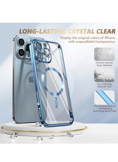 Houmt iPhone 16 Pro Max Case Cover with MagSafe Full Camera Lens Protector Fashionable Electroplated Magnetic Suction Full Covered Shockproof Phone Cover  for iPhone 16 Pro Max  - Image 3