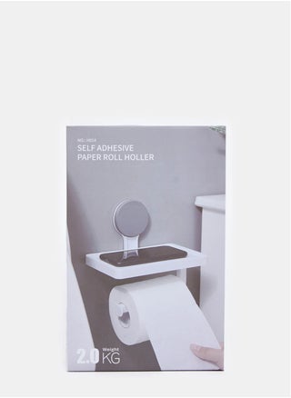 White Self-Adhesive Paper Roll Holder – Round Design – Easy One-Handed Use – Wall Mounted Tissue Towel Dispenser - pzsku/Z3BFE0BD90DFAF4CE1AA2Z/45/1748776280/559b8a78-c85b-442a-a81c-d3699f35d2a3